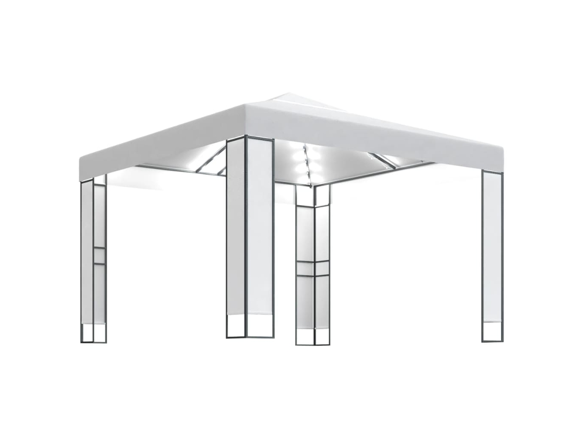 Gazebo VIDAXL White Tecido (3x3 m)