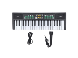 Walshlxq teclado Piano Eléctronico Portátil para Crianças 37 Teclas com Microfone Instrumento Musical Educativo Infantil