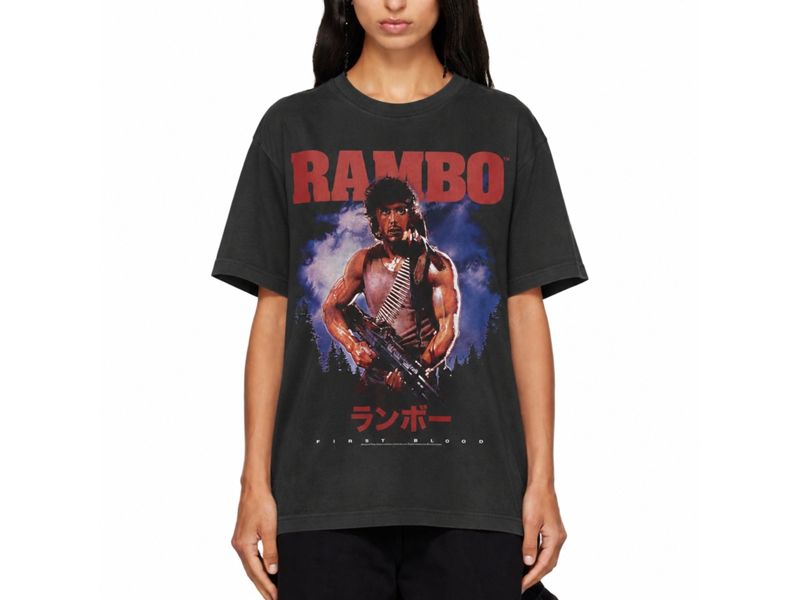 Rockinstone Rambo First Blood Japanese Smoke T-shirt Size:xxxl