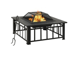Vidaxl Braseira Com Atiçador 79x79x46,5 Cm Xxl Aço