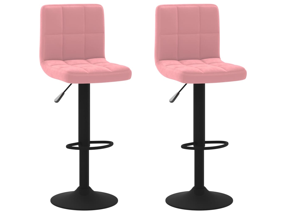 Bar Stool, Bar Stools Vidaxl Cor-de-rosa Veludo (n/a)