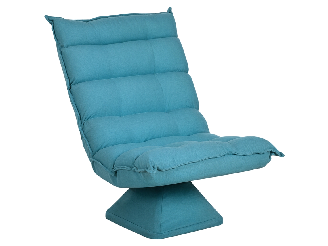 Cadeira De Chão Giratória E Ajustável Para Meditação E Relaxamento, Ideal Para Sala De Estar E Escritório, Na Cor Azul. Zkaka