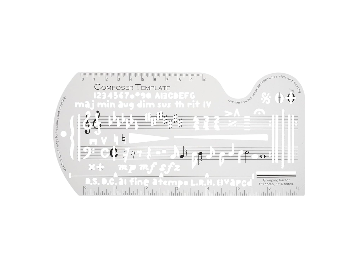 Régua Para Desenho De Partituras Musicais Homsfou, De Precisão, Design Portátil Em Plástico, Ideal Para Compositores