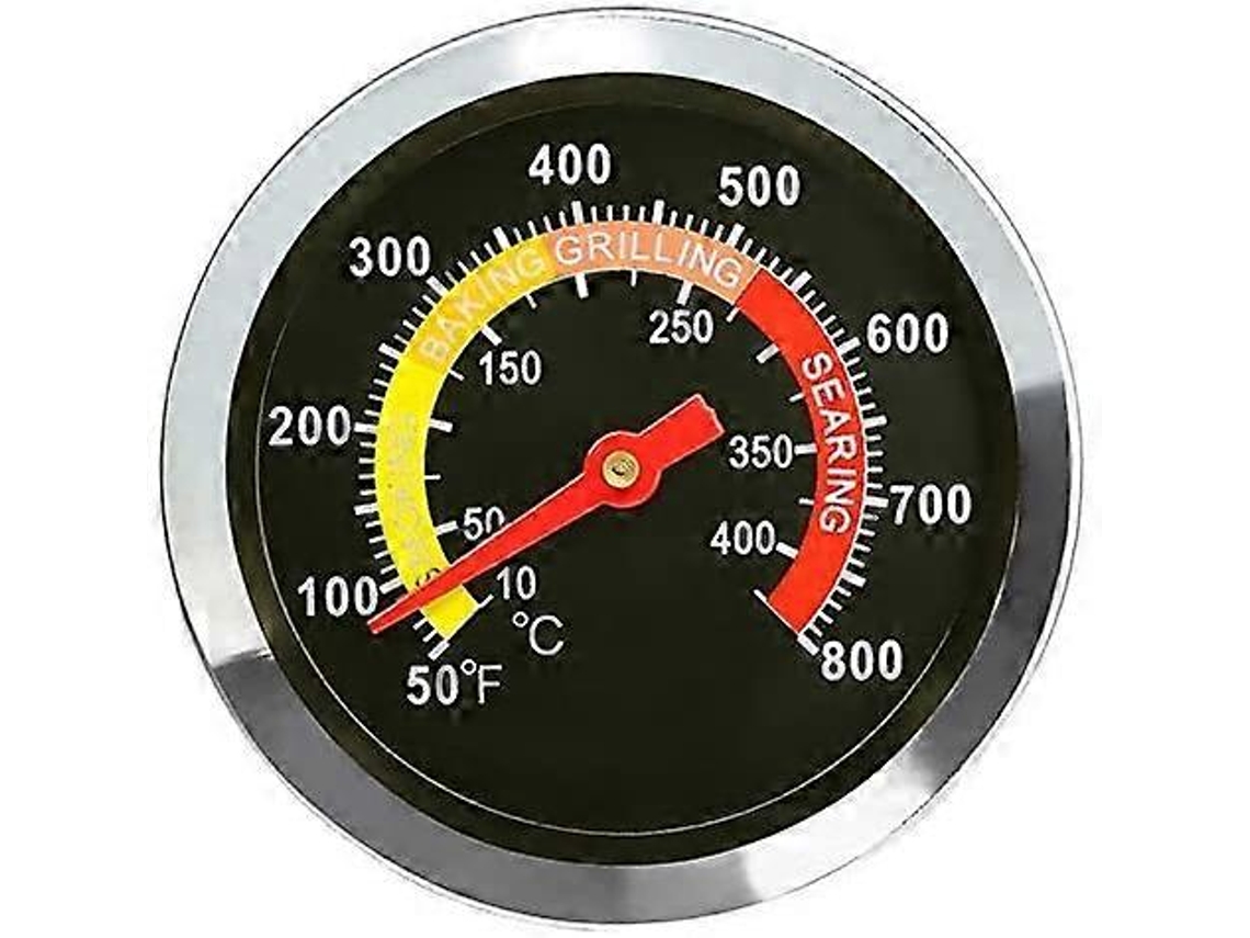 Termômetro De Aço Inoxidável Para Churrasqueira Externa 01t08 6 Cm, Medidor Temperatura Fumaça Churrasco, Peças Reposição Churrasq Aquaforge