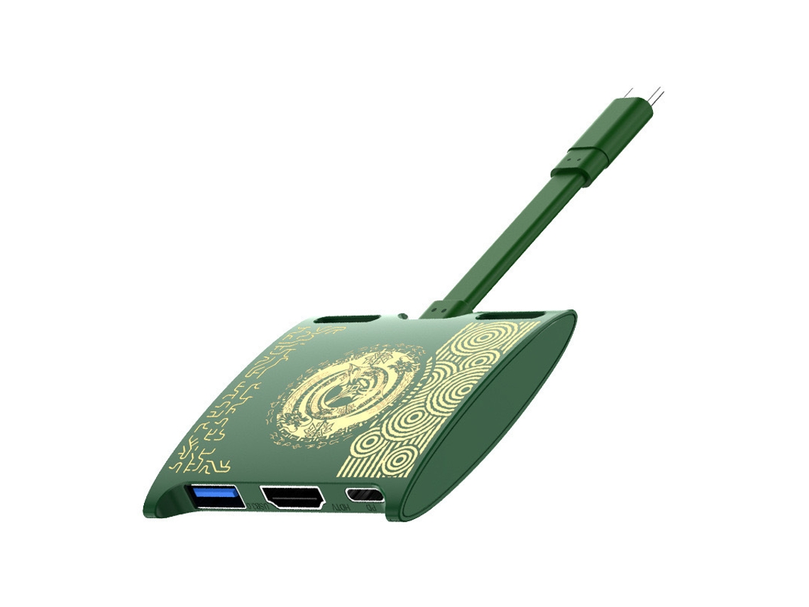 Yizhood Portable Tv Docking Station 3 em 1 4k Hdmi USB 3.0 Porta USB C PD 100w Carregamento Verde
