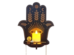 Laxiscreed Castiçal De Madeira Com Led Para Velas E Decoração Criativa