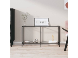 Vidaxl Mesa Consola Transparente 140x35x75,5 Cm Vidro Temperado