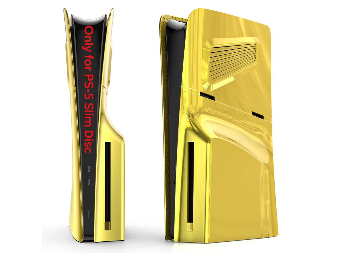 Capa Protetora Fina Para O Disco Do Ps5 Com Orifícios De Ventilação, À Prova De Poeira E Com Acabamento Banhado A Ouro.