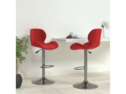Bancos De Bar 2 Pcs | Banco Interior Veludo Vermelho Tinto
