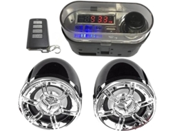 Guidon Audio Amplificador Chargeur Radio Tf Fm Para Moto 12v, Haut-parleurs Sonores, Télécommande Compatível