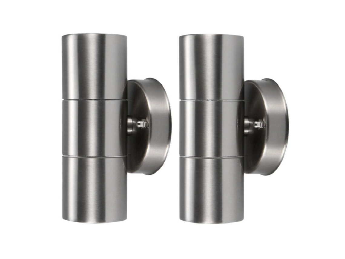 Luminária De Parede Gu10 De 2 Peças Para Cima E Para Baixo, Luminária De Parede Interna E Externa Sunny Spaces