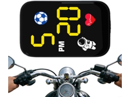 Relógio Digital Para Motocicleta Com Suporte Adesivo Para Painel.