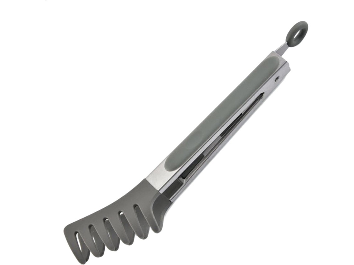 Pinça De Silicone Para Espaguete Resistente Ao Calor Cozinha 25cm Com Abertura Servir, Macarrão, Salada E Churrasco