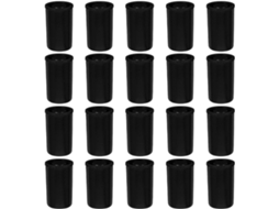 Conjunto De 20 Caixas De Plástico Abs Preto Vosarea Com Tampas, Compatíveis E Reutilizáveis