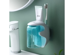 Suporte para escova de dentes infantil, para banheiro, porta escova elétrica e creme dental, verde | S/MARCA