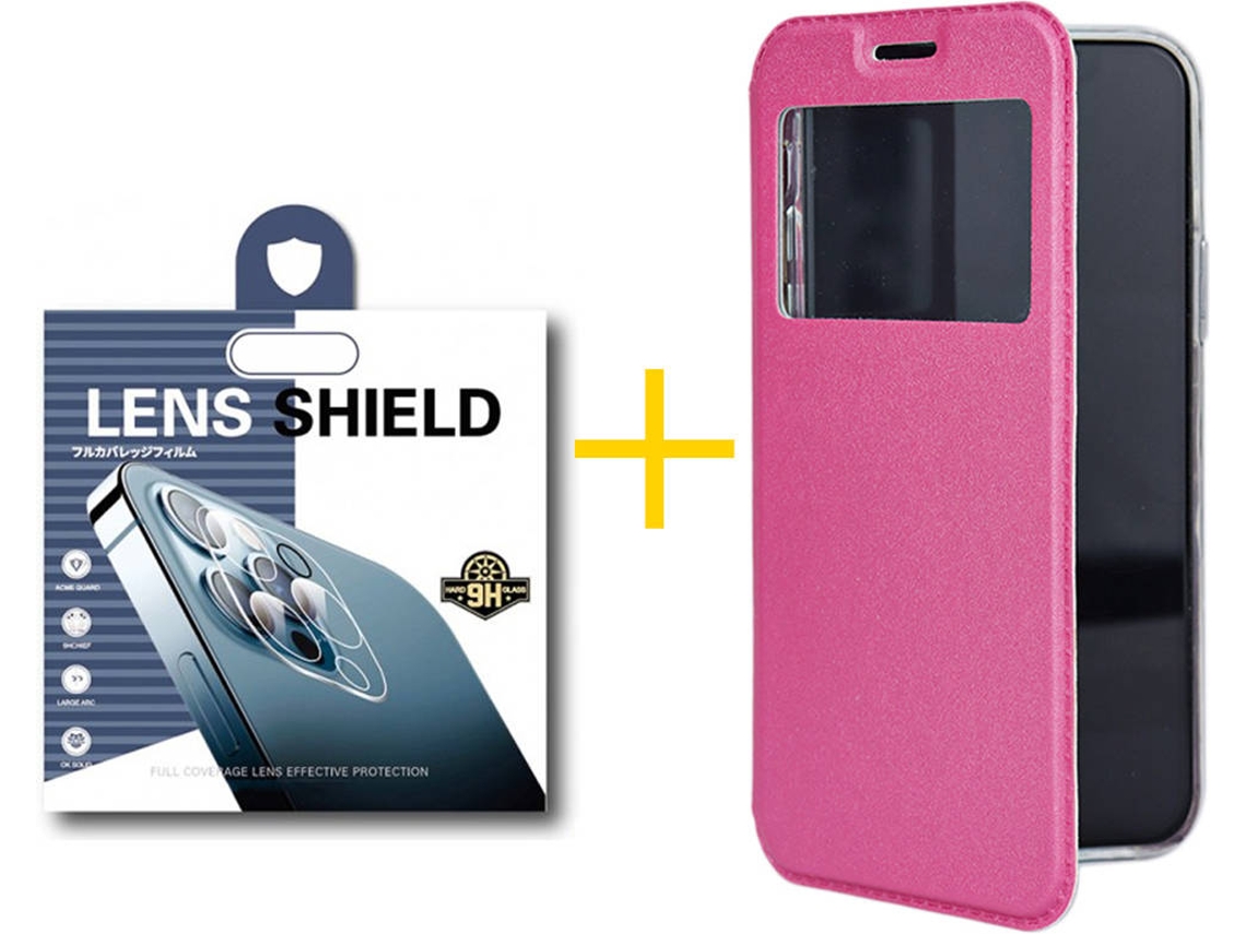 Capa + 1 Película de Câmara para iPhone 11 SKYHE Rosa