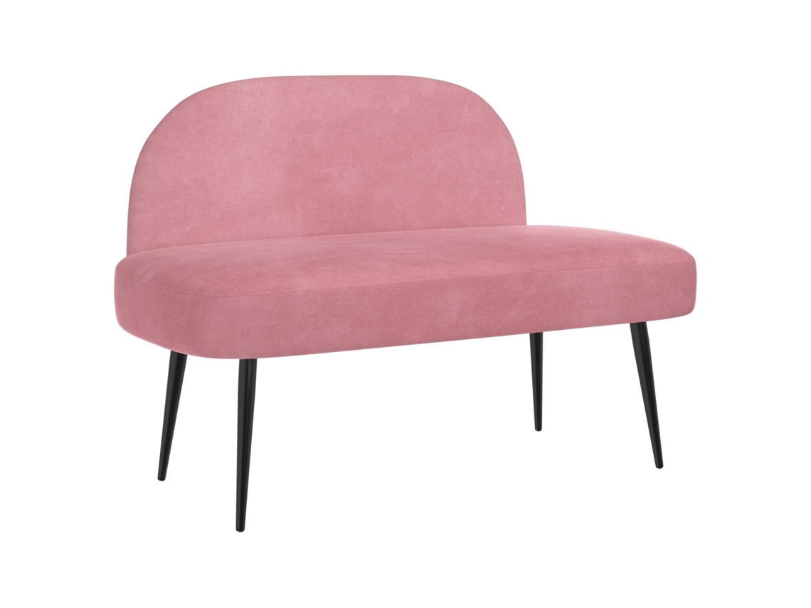 Conjunto 1 Banco Estofado Vidaxl Rosa Contraplacado (110 X 60 X 76 Cm)