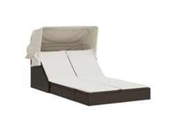 Double Sun Lounger, Double Sun Loungers Vidaxl Marrom Rattan / Vime (n/a)