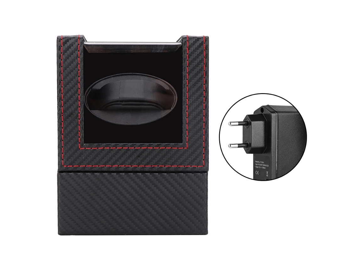 Mini Single 1+0 Caixa Enroladora Automática para Relógios Mecânicos com Vidro Acrílico