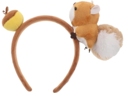 Tiara Esquilo de Pelúcia para Festas Divertidas - Acessórios de Cabelo Originais