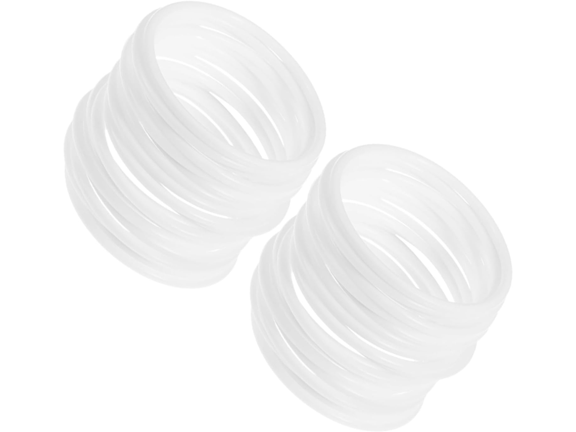 Conjunto De 30 Anéis De Plástico Branco Para Macramê E Filtros Dos Sonhos