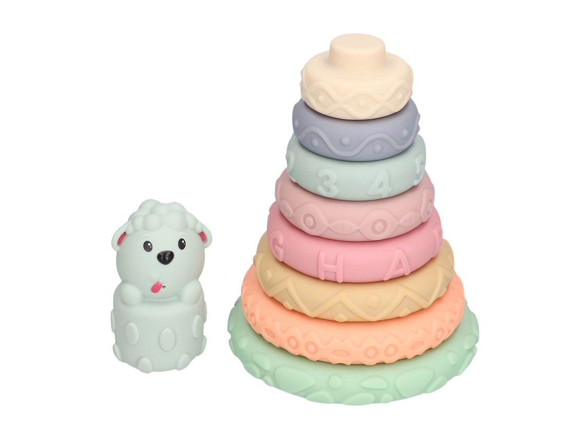 Mali brinquedo de empilhamento para bebê 9 ninhadas blocos sensoriais letras números animais