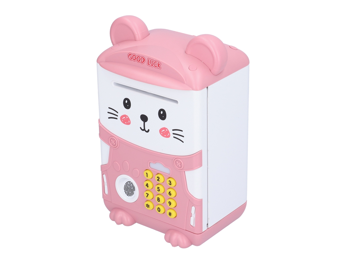 Mali cofrinho Infantil Eletrônico Mini Atm Musical com Rolamento Automático de Dinheiro para Crianças 3+ Anos