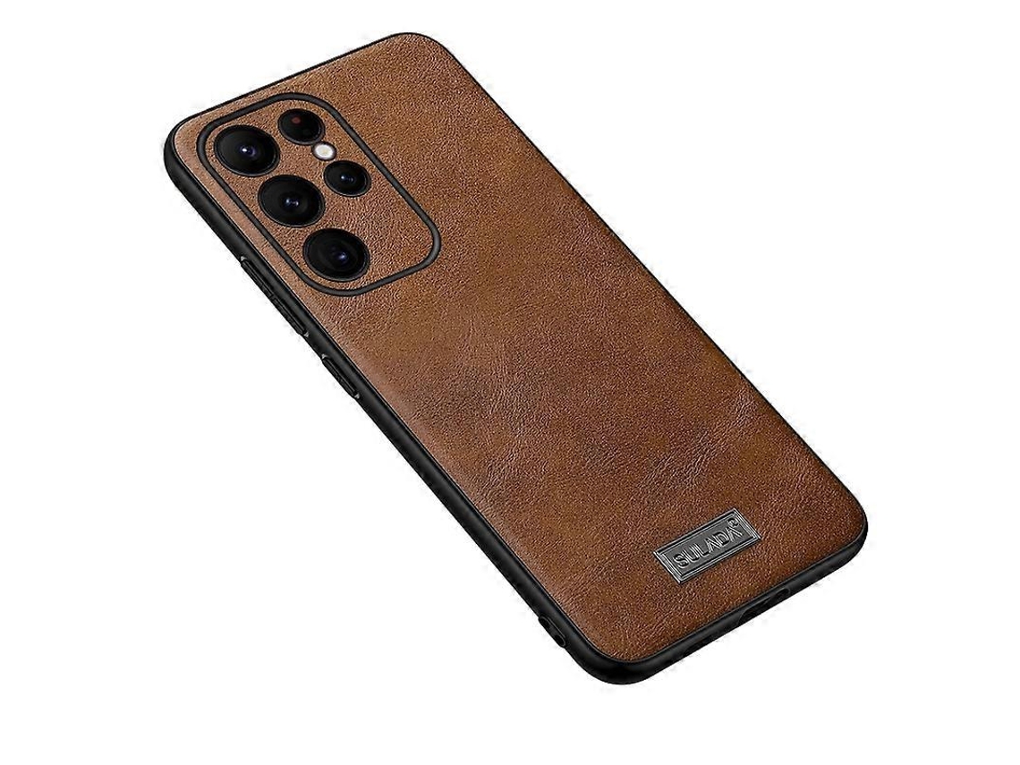 Capa De Celular Híbrida De Couro Tpu À Prova De Choque Sulada Feita À Mão