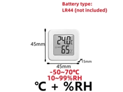 Mini Termômetro E Higrômetro Digital Lcd Com Sensor Para Medir Temperatura E Umidade Internas E Estação Meteorológica.