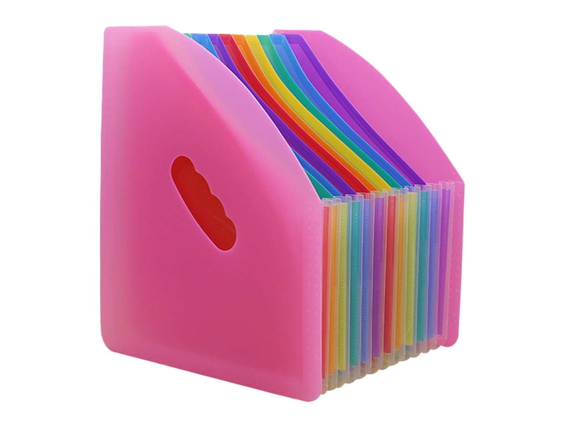 Pasta De Arquivo A4 Com Bolsa Telescópica Oblíqua, Rack De Dados Multicamada Para Organização