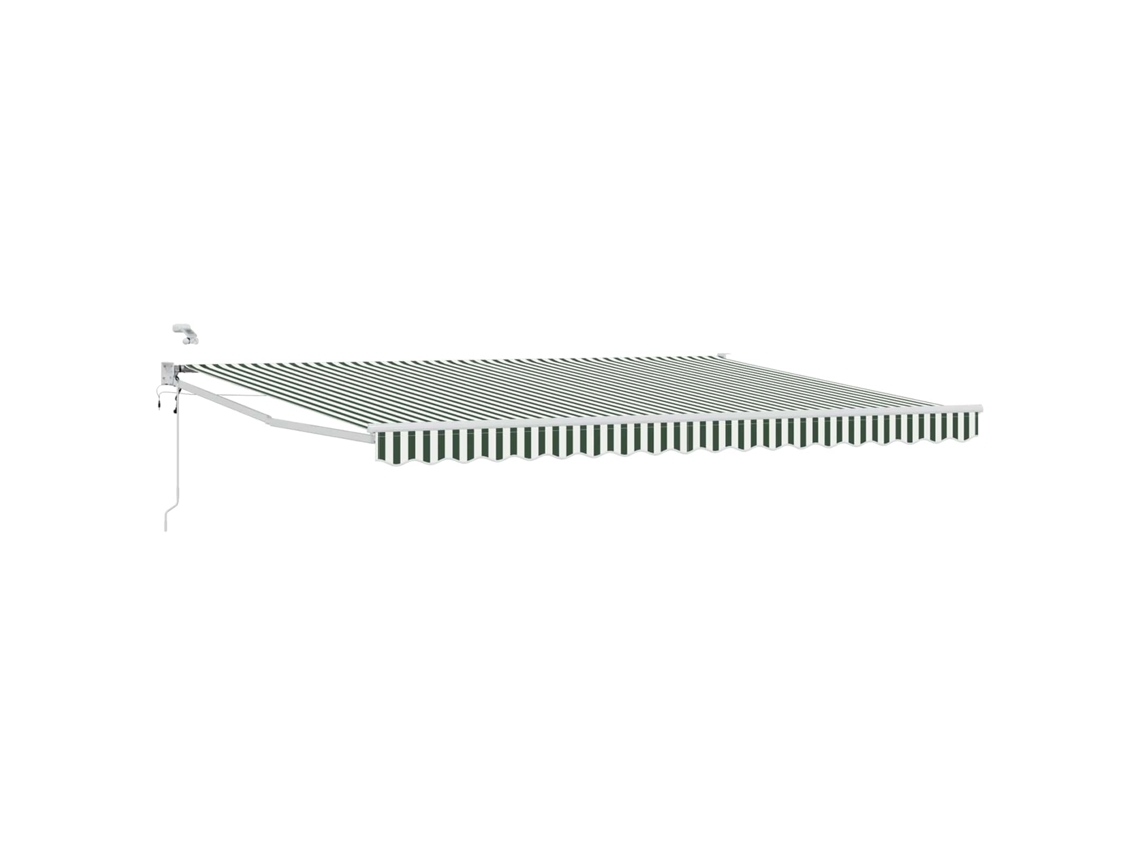 Conjunto 1 Toldo Elétrico Vidaxl Verde Poliéster (4 × 3 M)