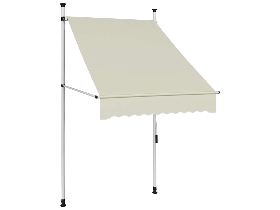 Vidaxl Toldo Retrátil Manual 100 Cm Creme