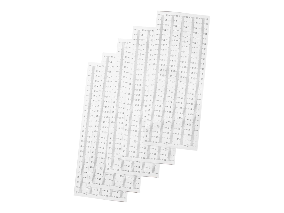 Conjunto De 50 Réguas Métricas Autoadesivas Em Papel Kraft.