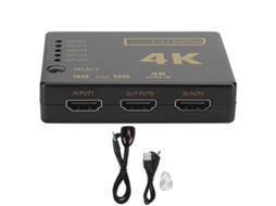 Adaptador Switch Hdmi 1.4 LAXISCREED 5x1 4k Controle Remoto