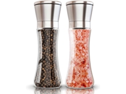 Conjunto de Moedores de Sal e Pimenta com Ajuste Grosso e Fino em Cerâmica AQUAFORGE