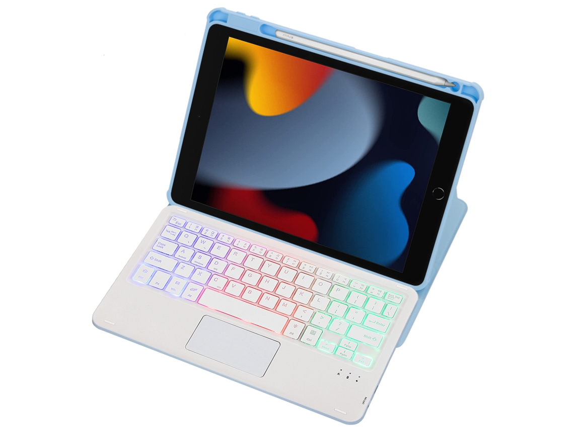 Capa de Teclado Bluetooth para iPad 8 10.2 XIAOMOYU em Acrílico com Ecrã Sensível ao Toque