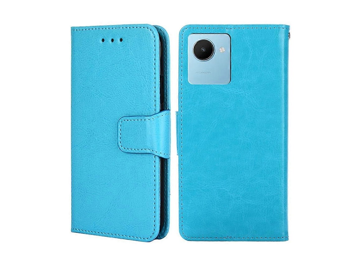 Capa De Couro Com Textura De Cristal Para Realme C30s