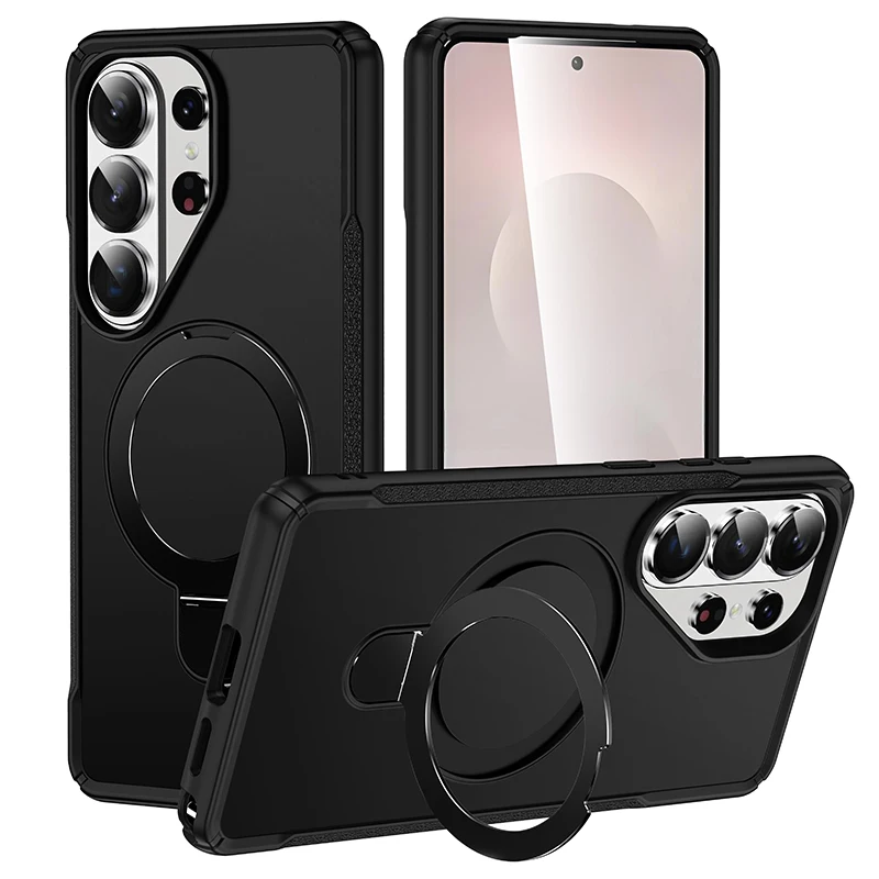 Capa Protetora Magnética Transparente (preta) Para Samsung S25 Plus