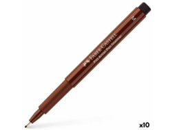 Marcador Permanente FABER-CASTELL Pitt Artist Castanho 10 Unidades