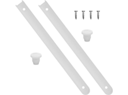 Corrediças De Gaveta Em Plástico Branco Com Detalhes Metal Para Um Movimento Suave Armários