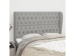 Cabecero con Alas de Tela 147x23x118/128cm Gris Claro