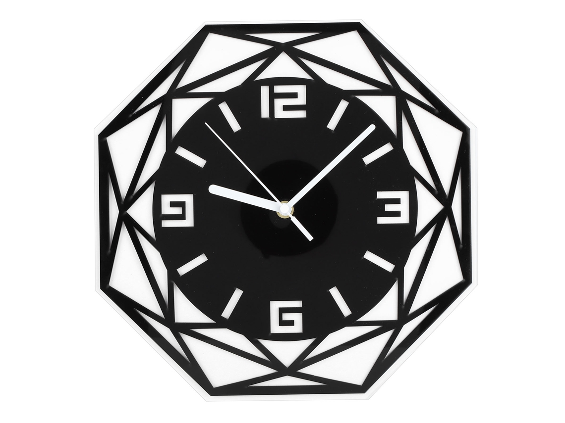 Relógio De Parede Geométrico De Acrílico Espelho Silencioso Decorativo Para Sala E Quarto
