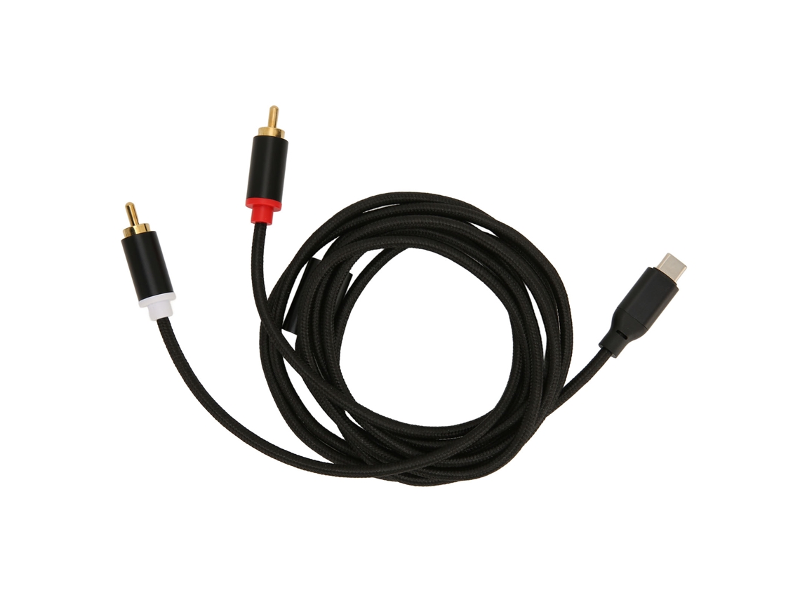 Aetheria cabo Type C para 2 Rca Macho Hifi Estéreo Adaptador de Som Ouro Plated 2m