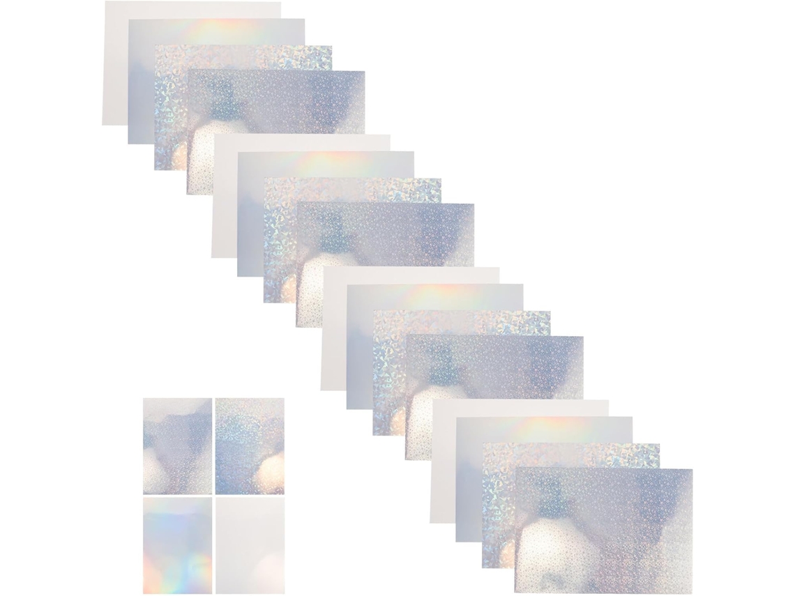 Adesivos holográficos Homoyoyo A4, Autoadesivos Para Impressão A Laser E Jato De Tinta, Vinil Pet Com Adesivo Forte, 20 Folhas