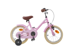Vidaxl Bicicleta Infantil 14 Polegadas Para 3 A 5 Anos Rosa Claro