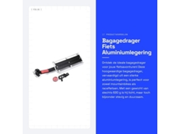 Bagagedrager Met Aluminium Legering - Voor Mountainbikes/racefietsen - Snelle En Veilige Bevestiging - Maximaal Draaggewicht 9 Kg - Stijf En Eenvoudig