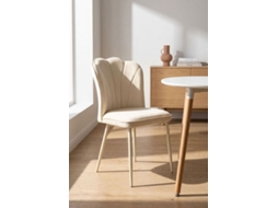 Cadeira Tuly Veludo - Beige