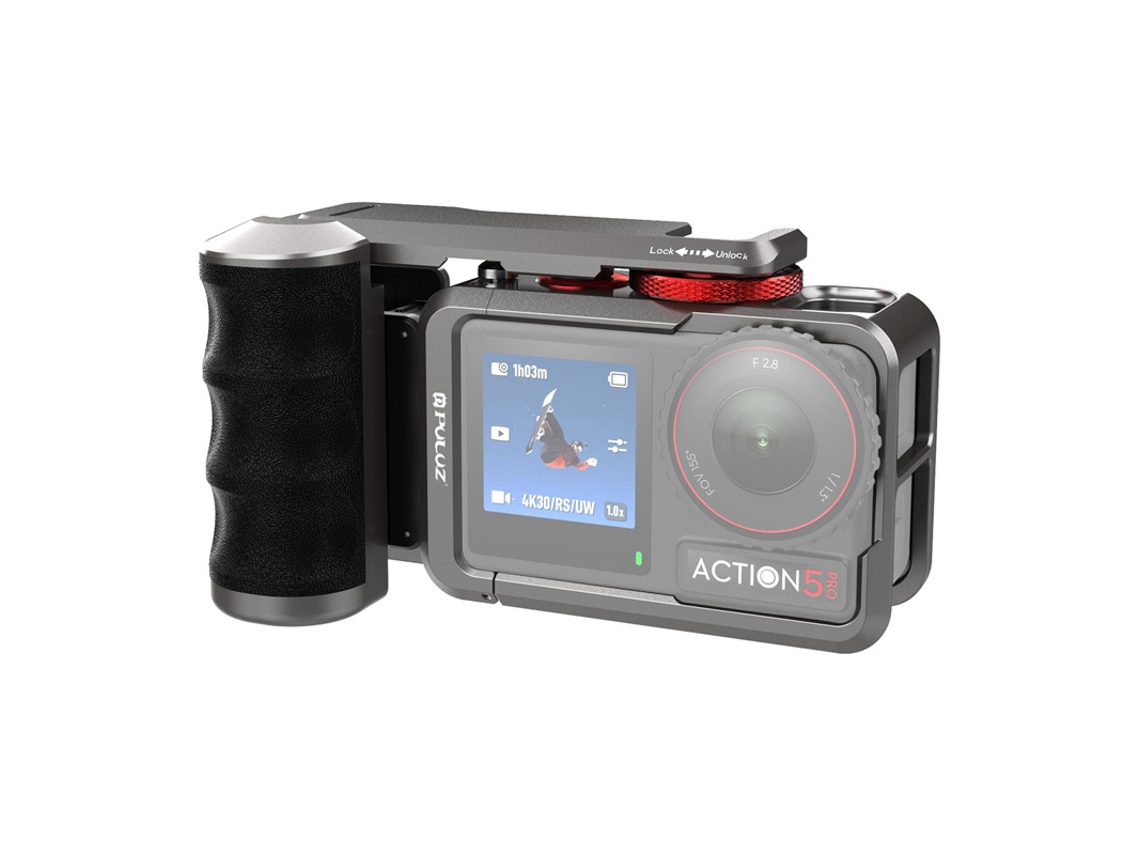 Capa Protetora Puluz Com Suporte Para Dji Osmo Action 5 Pro, Action 4 E Action.