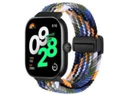Bracelete para Redmi Watch 6 / 5 / 4 XIAOMOYU em nylon trançado com fecho magnético cor jeans