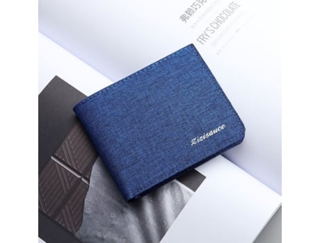 Carteira Carteira De Homem Mduh Cinza Lona Azul